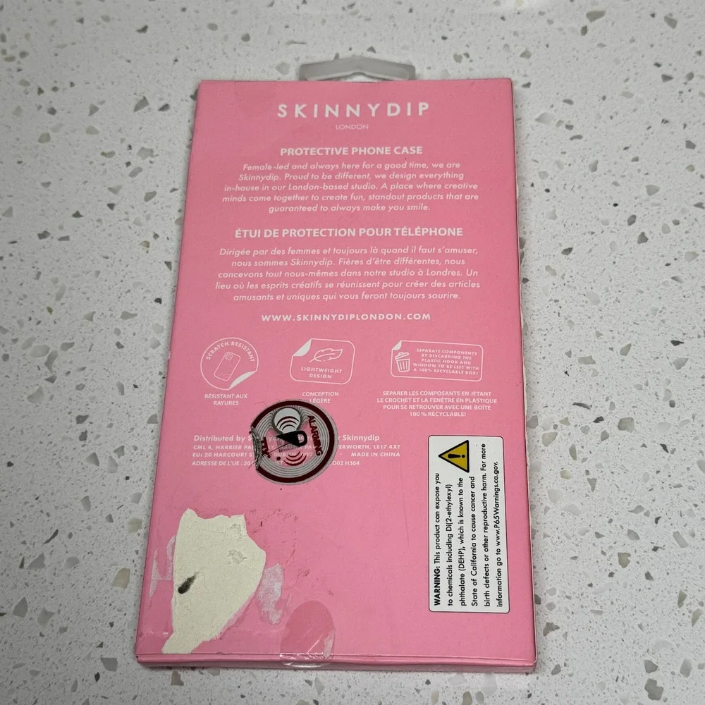 Skinnydip London iPhone 13 14 Pro Max Case Collage Sticker Print Clear NIB
